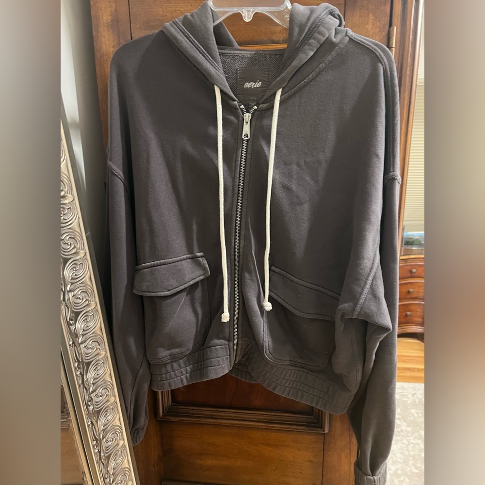 Aerie woman’s Charcoal Zip-Up hoodie